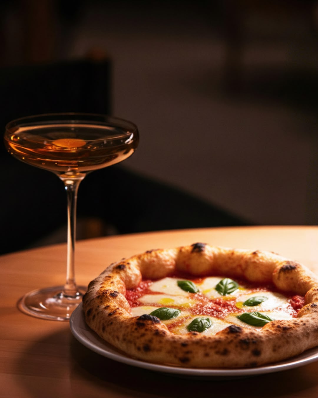 Composizione di una pizza contemporanea